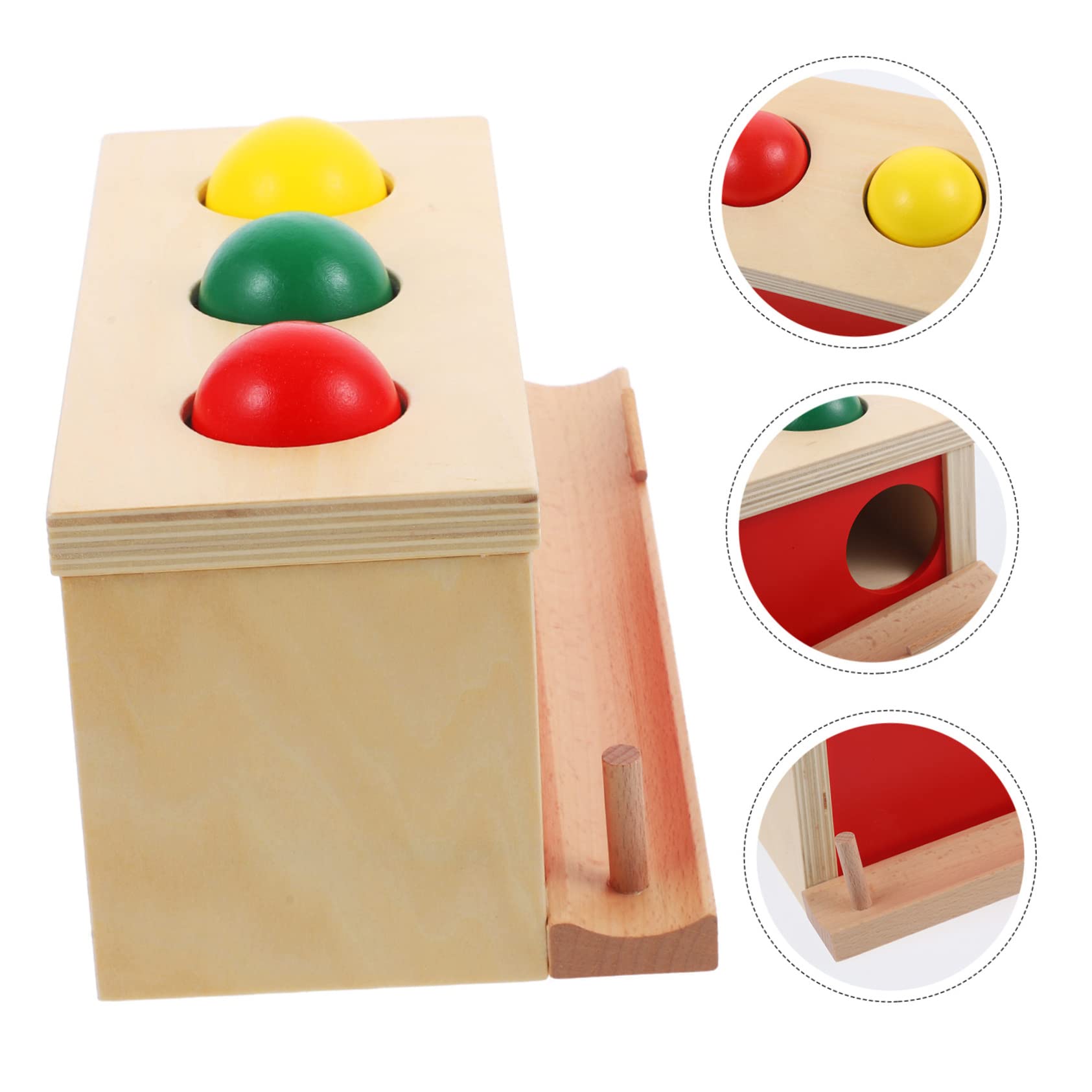 Holz Ballwurfbox Spielzeug für Babys und Kinder ab 1 Jahr | Hand Auge Koordination, Eltern Kind Interaktion, Frühförderung für 9 bis 18 Monate
