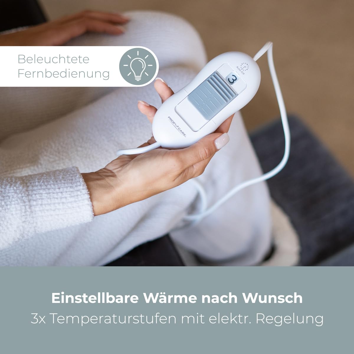 ProfiCare® elektrischer Fußwärmer | Schnellaufheizung | für alle Schuhgrößen geeignet | Fusswärmer mit Abschaltautomatik | elektronischer Fußwärmer mit 3 Temperaturstufen | One-Size | PC-FW 3058