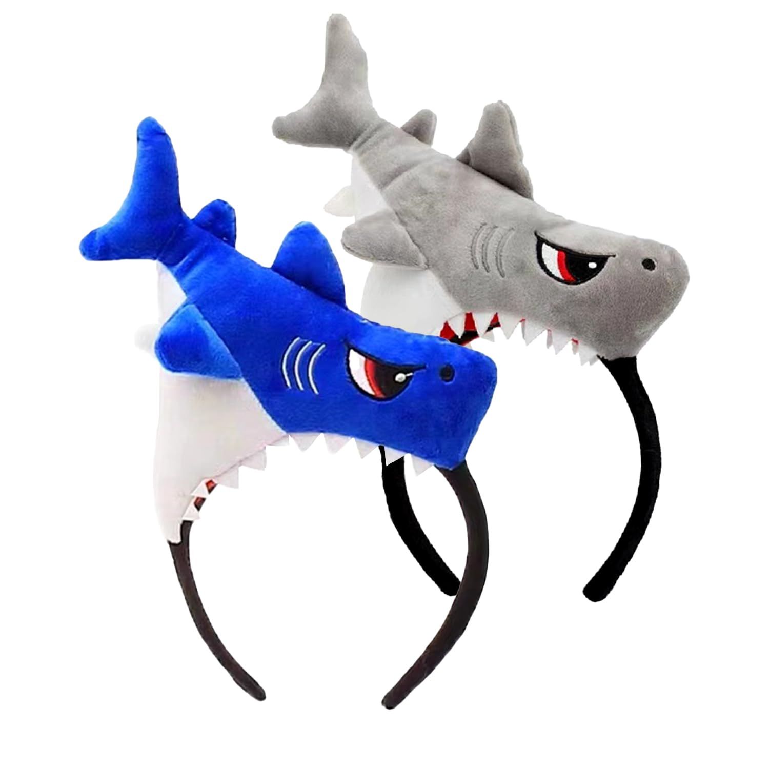 AOVNA 2pcs Shark Headband Fish Animal Hairbands Sealife Animal Headwear for Halloween Christmas Festival Theme Party Cosplay Costume Accessory