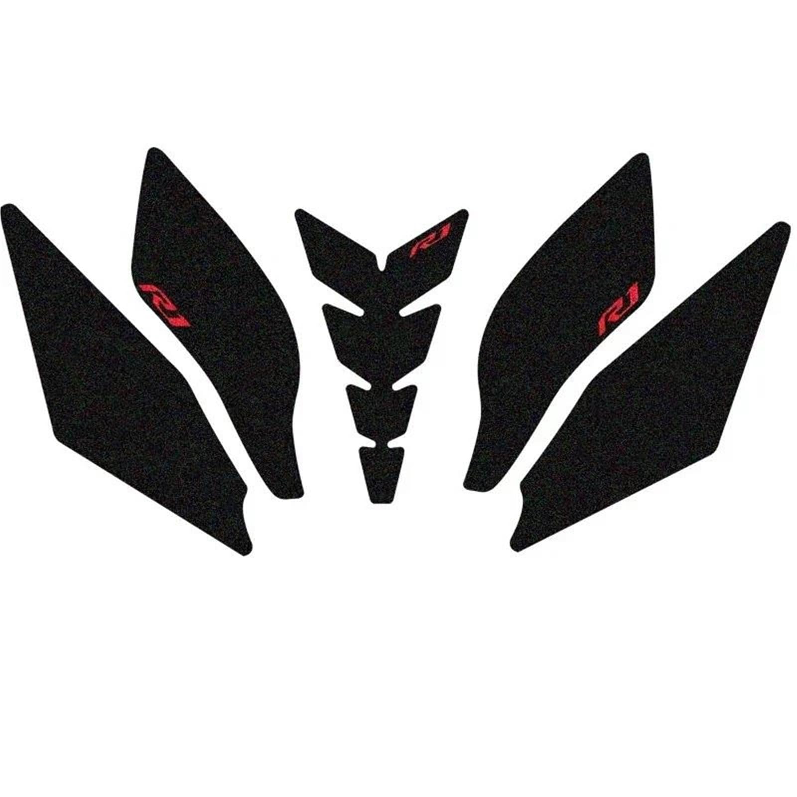Motorcycle Side Fuel Tank Pads Protector Stickers Grip Traction Pad for Yamaha YZF R1 R1M YZFR1 2015-2021 Fishbone Tank Pad(Color3)