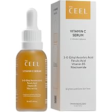 The Ceel Vitamin C Brightening Anti-Ageing Serum for the Face - Paraben-Free with Ascorbic Acid Ferulic Acid and Vitamin B5 - Skin Care Formula for Moisture Wrinkles Dark Spots - 30 ml