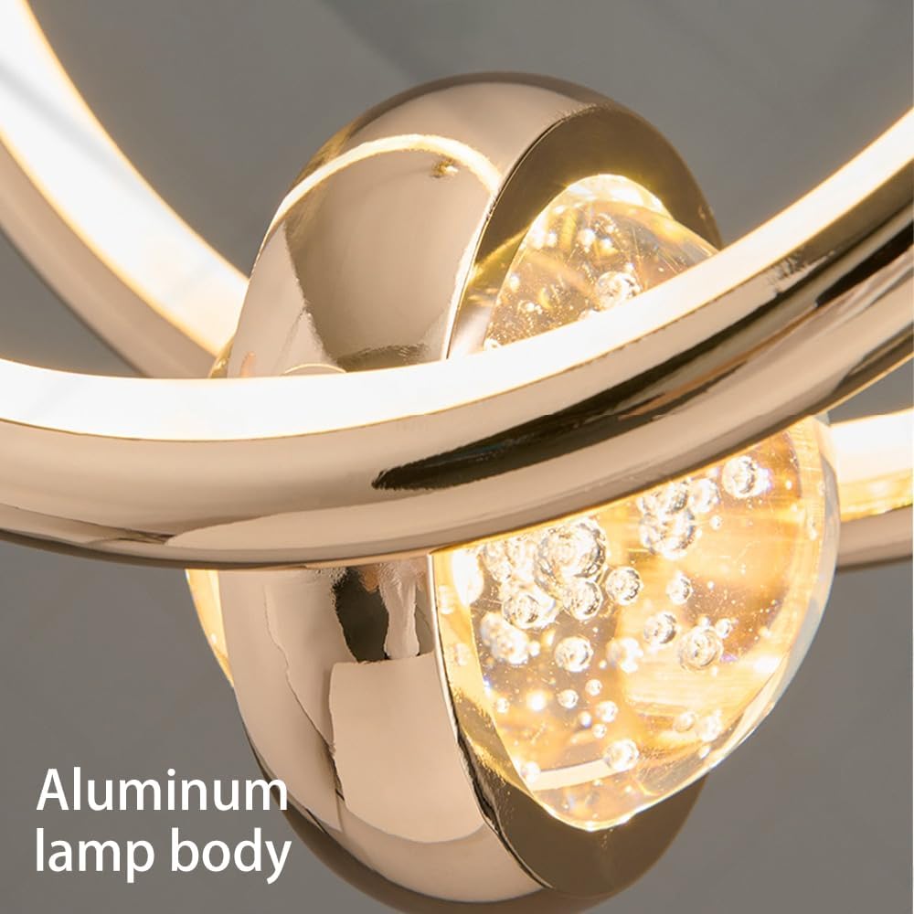 Modern Led Light Fixture, Bedroom Bedside Small Light Contemporary Chaner, Dining Room Hanging Light Kitchen Island Hanging Lighting (D 6000K)/D/3000K