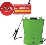 VITO - Pulvérisateur Electrique à Batterie 16L Rechargeable 12V 8AH 6 Bars - Pulvérisateur Toiture Traitement Végétaux - Livré avec Lance Télescopique, 3 Buses et Chargeur - 6