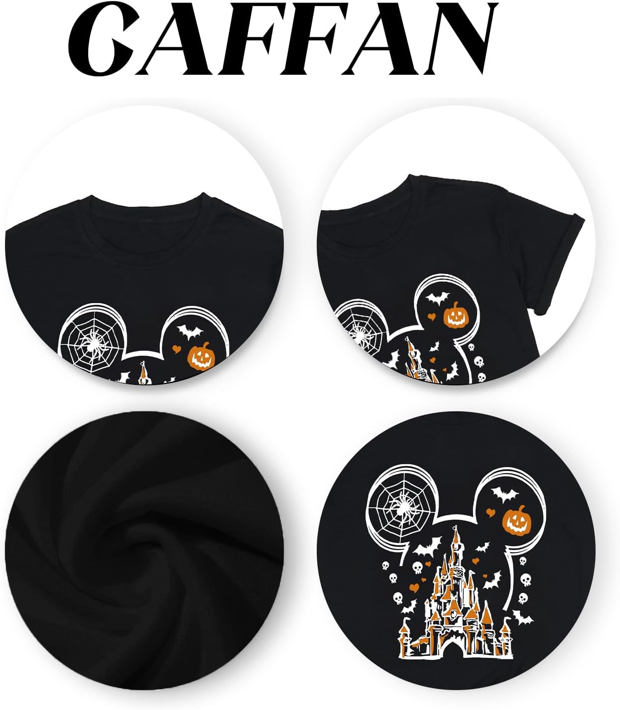 Halloween Shirts for Women Magic Kingdom Shirt Ghosts Spiders T-Shirt Halloween Party Funny Spider Web Graphic Tee Tops - Image 6