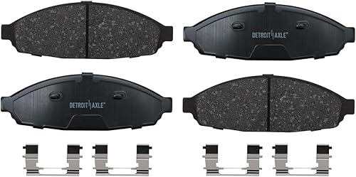 Miniatura 7 de Detroit Axle - Rotores de disco delanteros y traseros + almohadillas de cerámica de repuesto para Ford Crown Victoria Mercury Grand Marquis Marauder