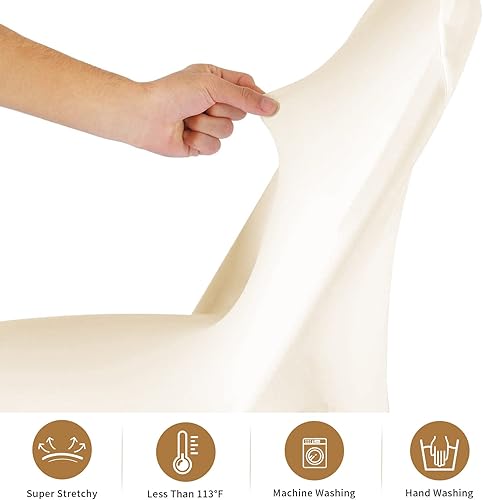 Miniatura 10 de ManMengJi Fundas de elastano para silla, 12 unidades, plegables, fundas universales para sillas ajustables para bodas, fiestas, banquetes,