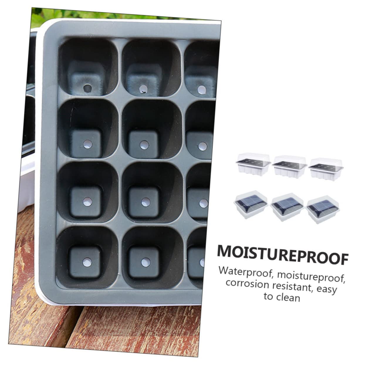 Hemobllo 12pezzi Vassoi per Germinazione Piante per Avviamento Piante e Coltivazione Serra Leggeri e Facili da Usare Perfetti per Verdure e Succulente