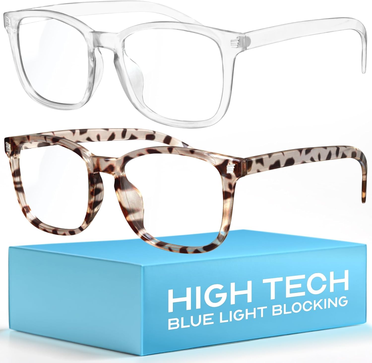 livho High Tech Blue Light Glasses - Advanced 99% Blue Light Blocking Computer Glasses - Anti Eyestrain & UV Glare Protection