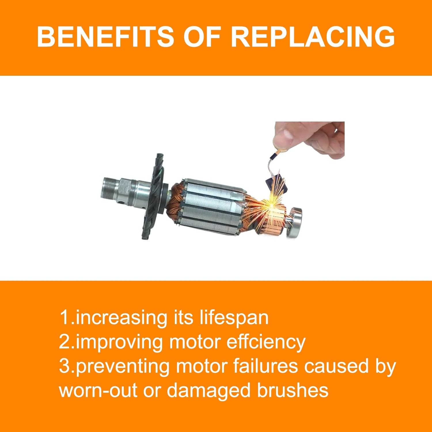 20 Pack Carbon Brushes Replacement for DeWalt - N257540 Electric Motor Brushes Set Compatible with DeWalt Angle Grinder DW402, DWE402 and More