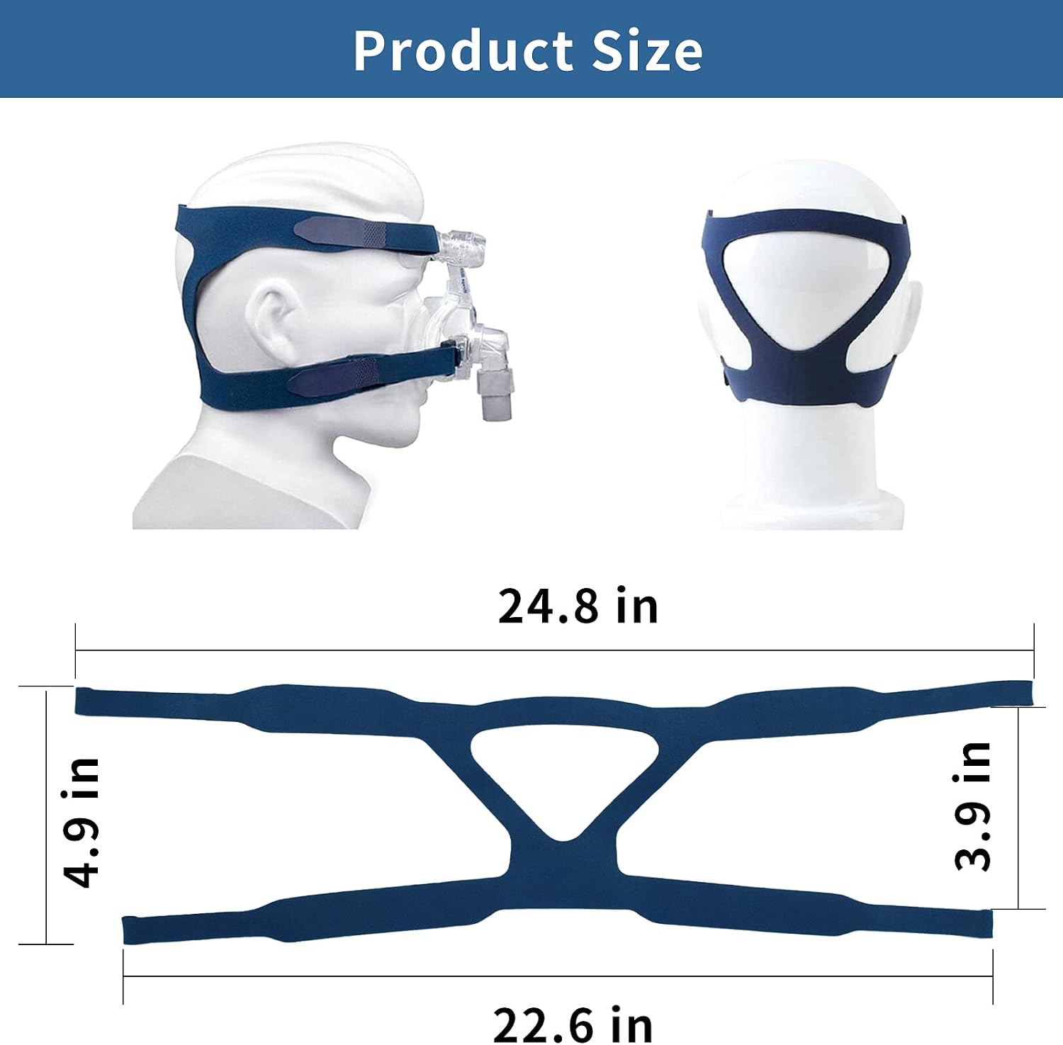Universal Headgear Replacement Strap for Resmed/Philips Breathing Machine Generator Ultralight Soft and Breathable11 (Without Mask)