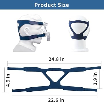 Universal Headgear Replacement Strap for Resmed/Philips Breathing Machine Generator Ultralight Soft and Breathable11 (Without Mask)