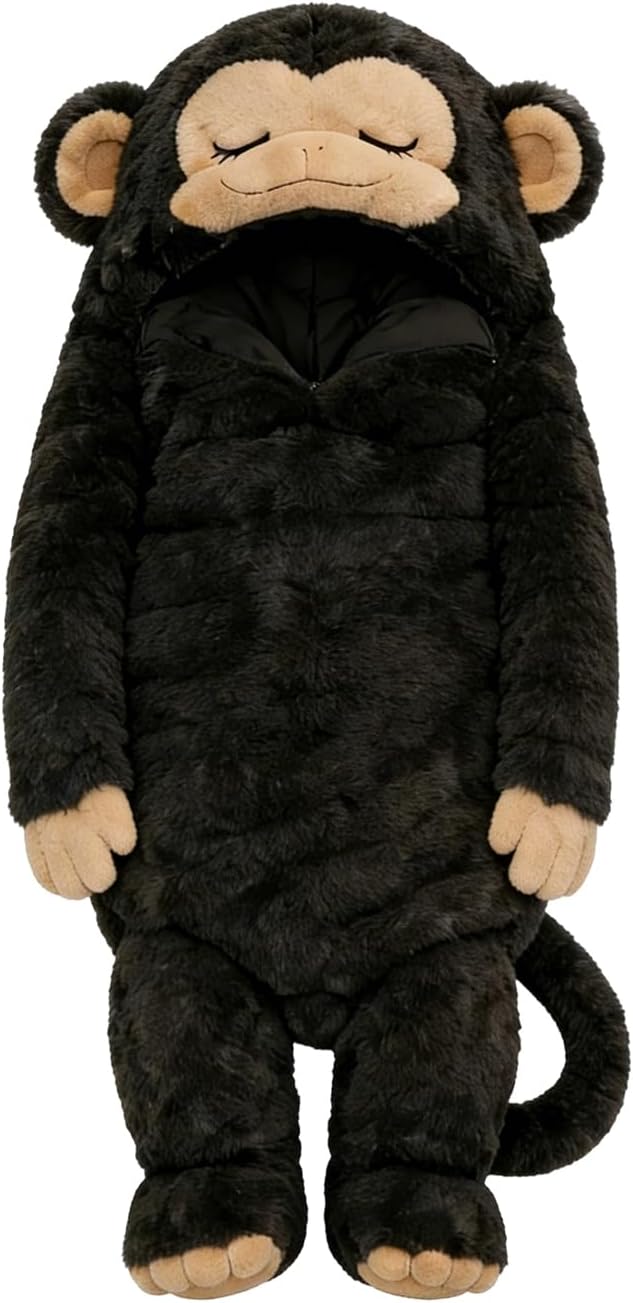 Adult Plush Sleeping Bag, with Soft and Cózy Material, 175x80cm, Cat Sleeping Bag, Plush Cat Envelope Warm Blanket, Washable and Easy Care, for Camping, Travel, Sleepovers, Home