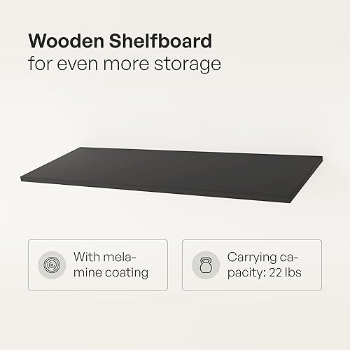 Miniatura 19 de pamo Estantes de metal negro para riel de ropa de tubería industrial, estante de ropa montado en la pared compatible con todos los productos