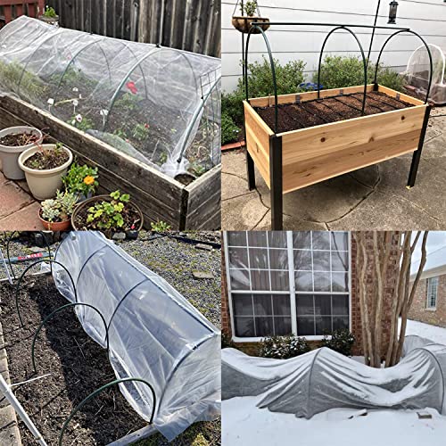 Gardzen Garden Hoops, DIY Greenhouse Hoops for Raised Beds, Row Cover, Garden Netting 24PCS