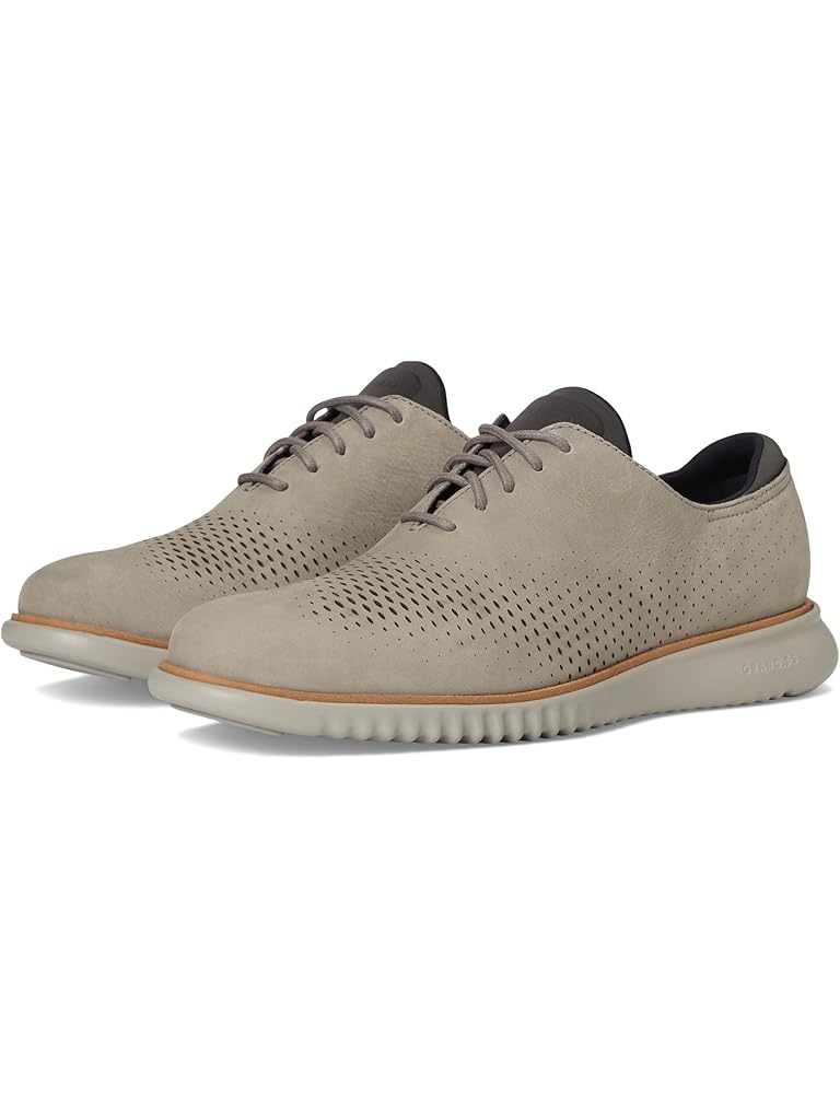 Taupe Cole Haan 2.Zerogrand Laser Wing Tip Oxford Lined