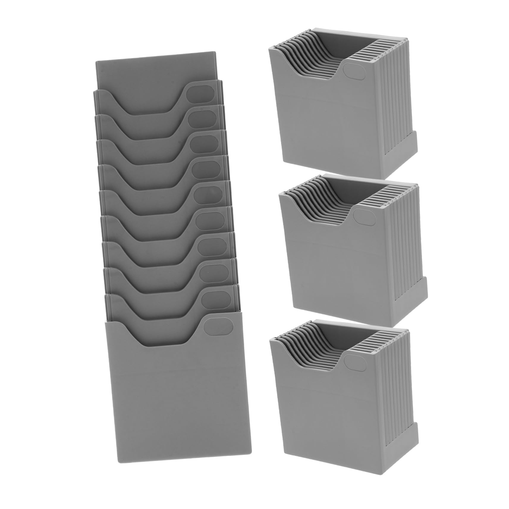Veemoon 4pezzi Porta Tessere in Piedi Da Espositore Verticale Con Scomparti Per Ordinamento Materiali Magazzino e Archiviazione Presenze Dipendenti Porta Biglietti Da Visita in Plastica