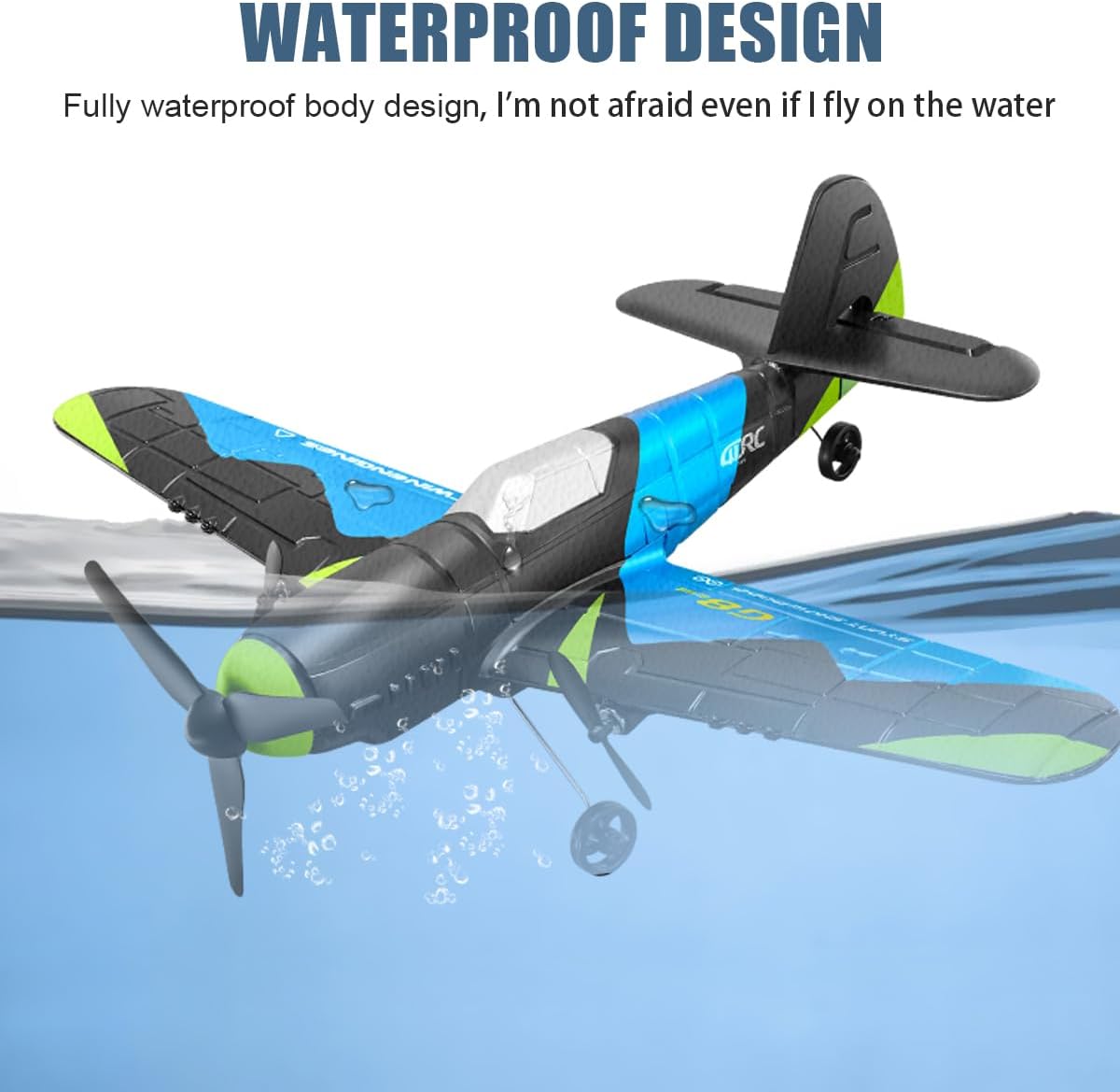 2CH RC Airplane, RC Plane P51D Mustang Glider, Remote Control Airplane w/Xpilot Stabilization System Easy to Fly for Beginners, Remote Control Plane Toy