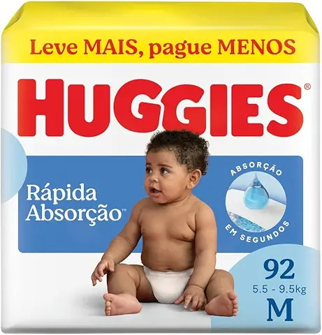 Como Economizar na Compra de Fraldas Sem Abrir Mão da Qualidade Huggies Fralda Tripla Proteção M 92 Un