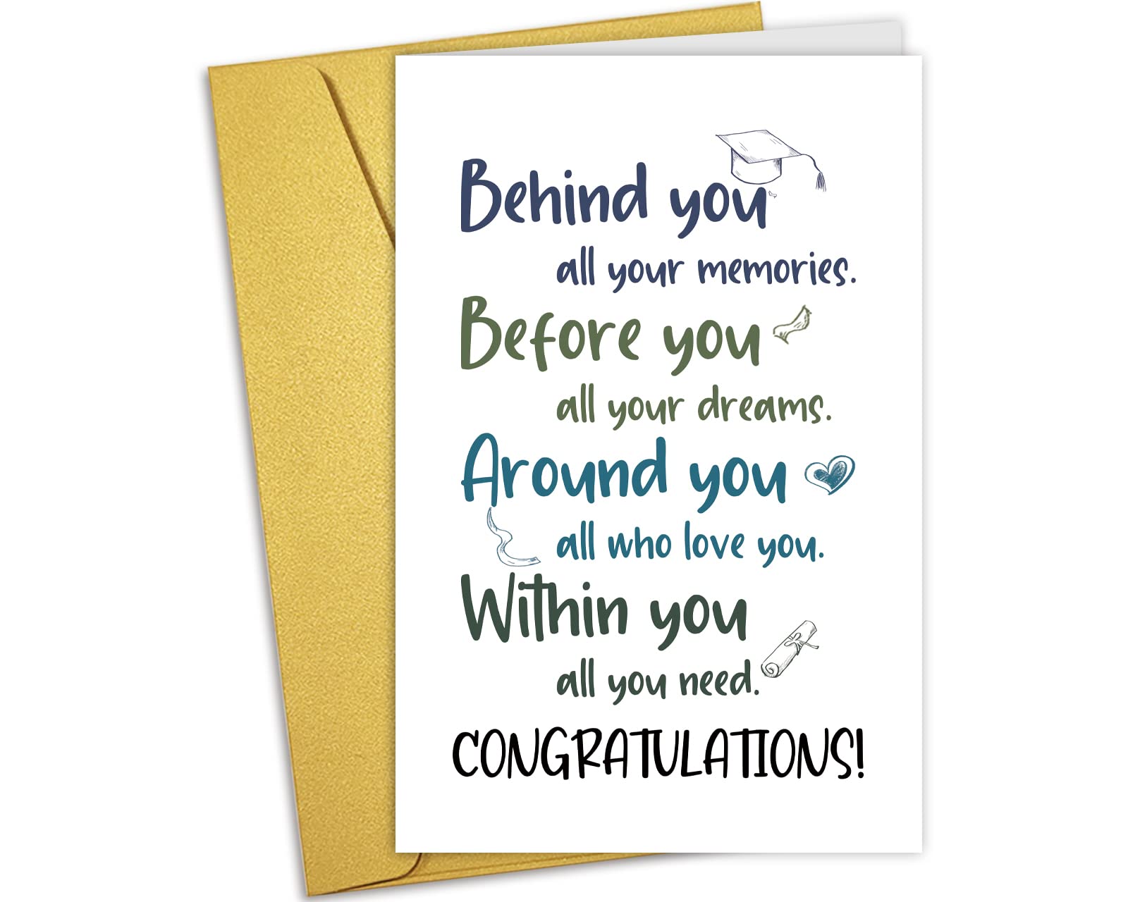 quotes for grad cards Nchigedy Cute Graduation Card Her Him, High School or College Graduation Card, Medical Student or Nursing School Gift : Electronics Funny Graduation Card With A