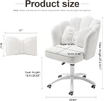 Office Chair Cute Petal Desk Chair, Modern Fabric Home Butterfly Chairs Height Adjustable Chair Makeup Chairs Computer Chairs