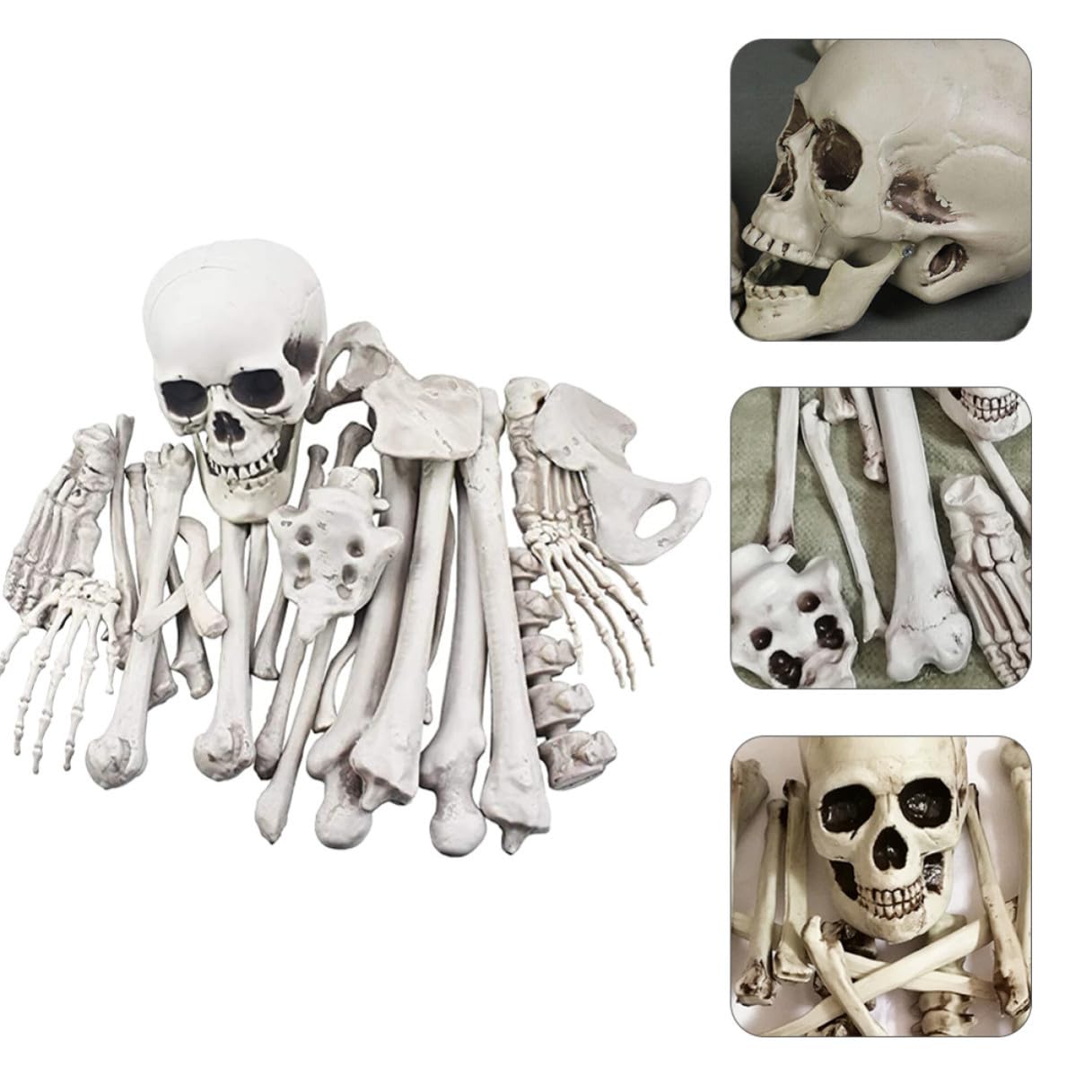 Decorazione di Halloween Scheletri Halloween Falso in Plastico Bianco