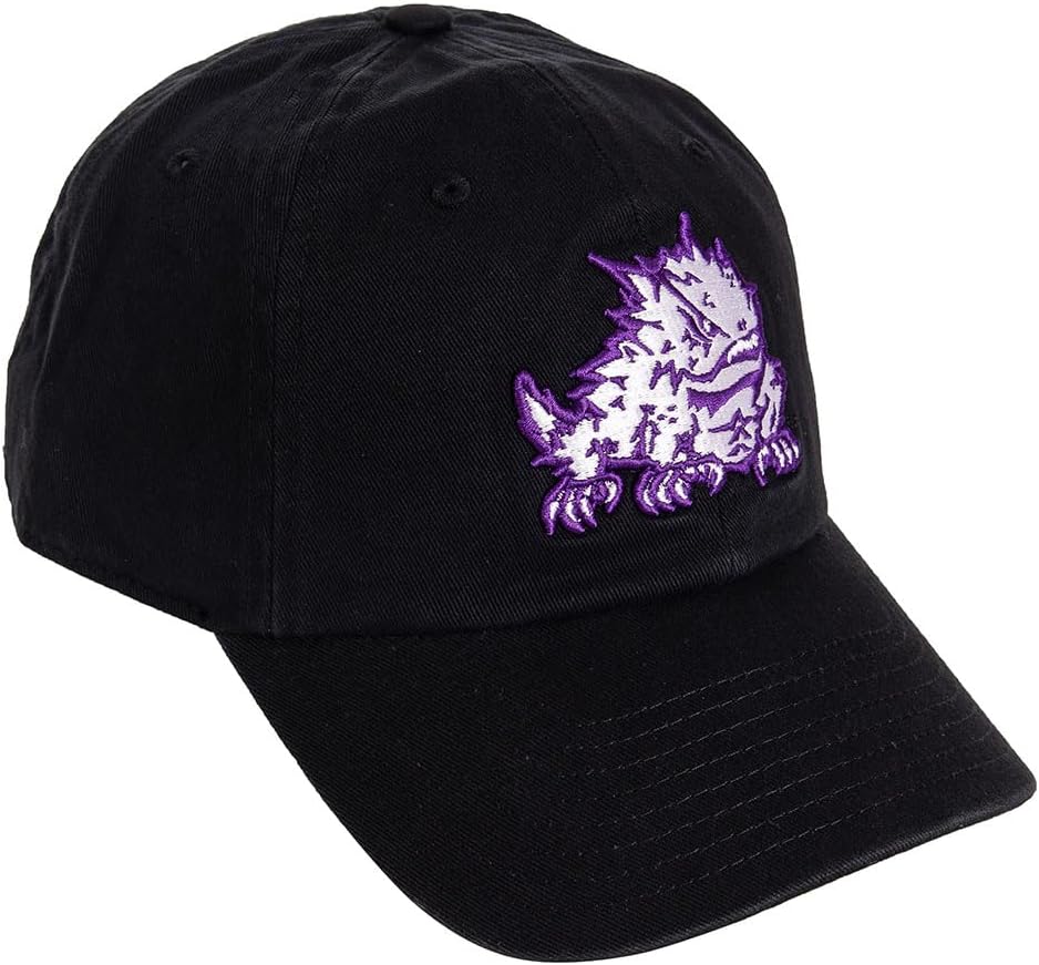 Desert Cactus Texas Christian University Baseball Hat Horned Frog Brimmed Embroidered Cap Adjustable Cloth Strap Adult Type A