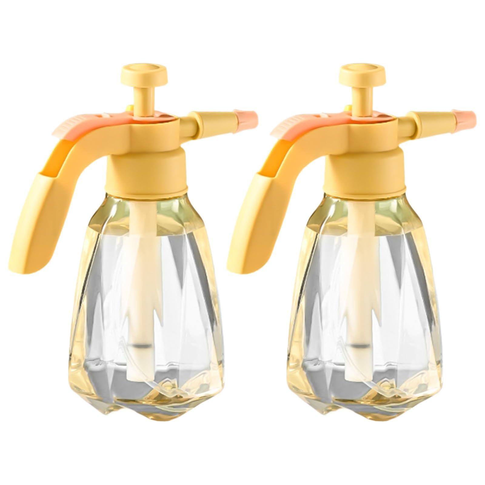 Pulverizador de flores a presión, bidón de agua de 1,5 l, botella de plástico transparente de gran capacidad for suministros de jardín al aire libre.(2pcs B)