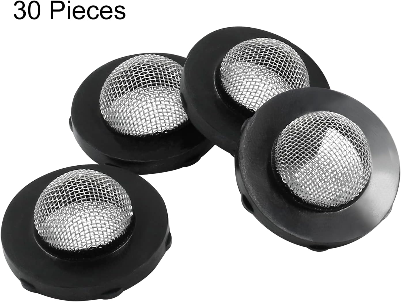 30pcs Stainless Steel Garden Hose Screen Filter, Pressure Screen Washer Hose Filter with 50 Mesh for 3/4" Garden Hose Faucet Inside Fittings, Hose Screens for 5/8" Washing Machine