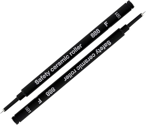 Miniatura 2 de Schmidt German, pluma negro con recarga de seguridad, cilindro cerámico 888 F (2 unidades)