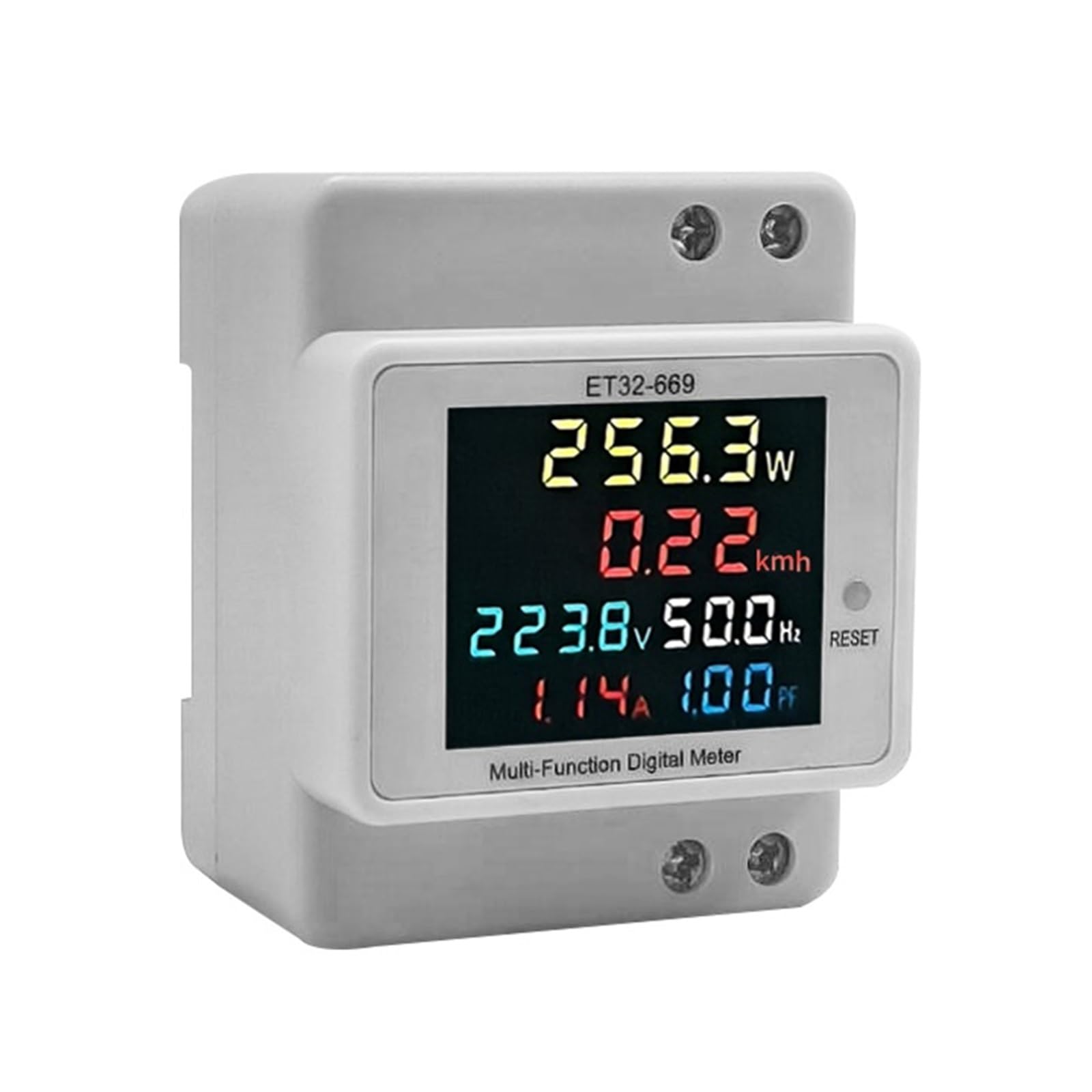 Medidor Contador De Energía Monofásico CA 45-65Hz Frecuencia Potencia Corriente Voltaje Eléctrico Carril Din Vatios Monitoreo De EnergíA