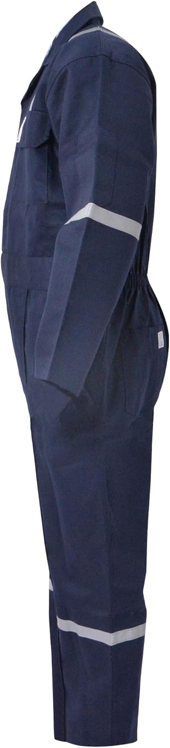 Flame Resistant FR Hi Vis Coveralls for Men 7oz Overall for Men Reflective Tape Welding Coveralls 6 Pockets (Small-3XL) - Image 4
