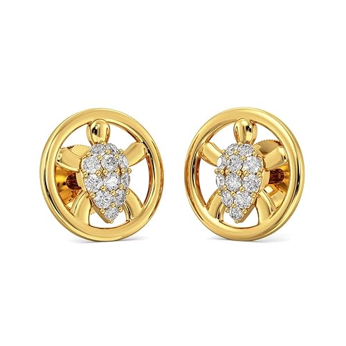 22k (916) Yellow Gold Stud Earrings for Girls