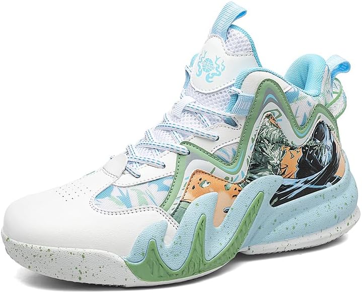 Men's Women's Lace Up High Top Basketball Shoes Ultra-Light Fashion Anti Slip Breathable Sneakers Outdoor Sport Volleyball Shoes