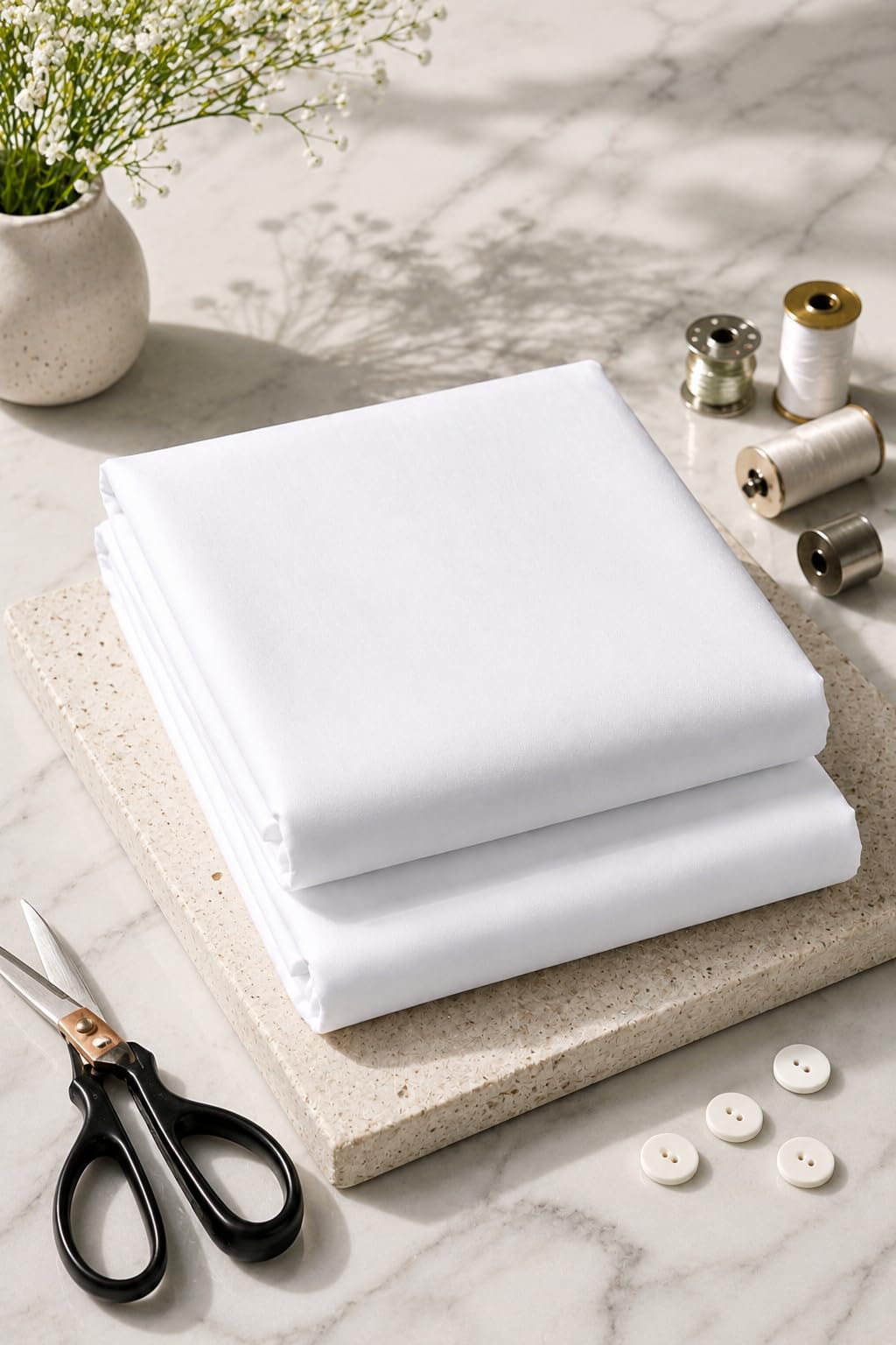 right choice Men’s White Unstitched Polycotton Shirt Fabric 2.50 Meter | Premium Cotton Blend Plain Shirt Cloth | Soft Breathable Smooth Material | Tailoring Fabric for Formal Office Casual Wear-picture-18