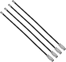 YOKIVE 4 x Key Rings with Durable Stainless Steel (Black, 4.3-Inch)