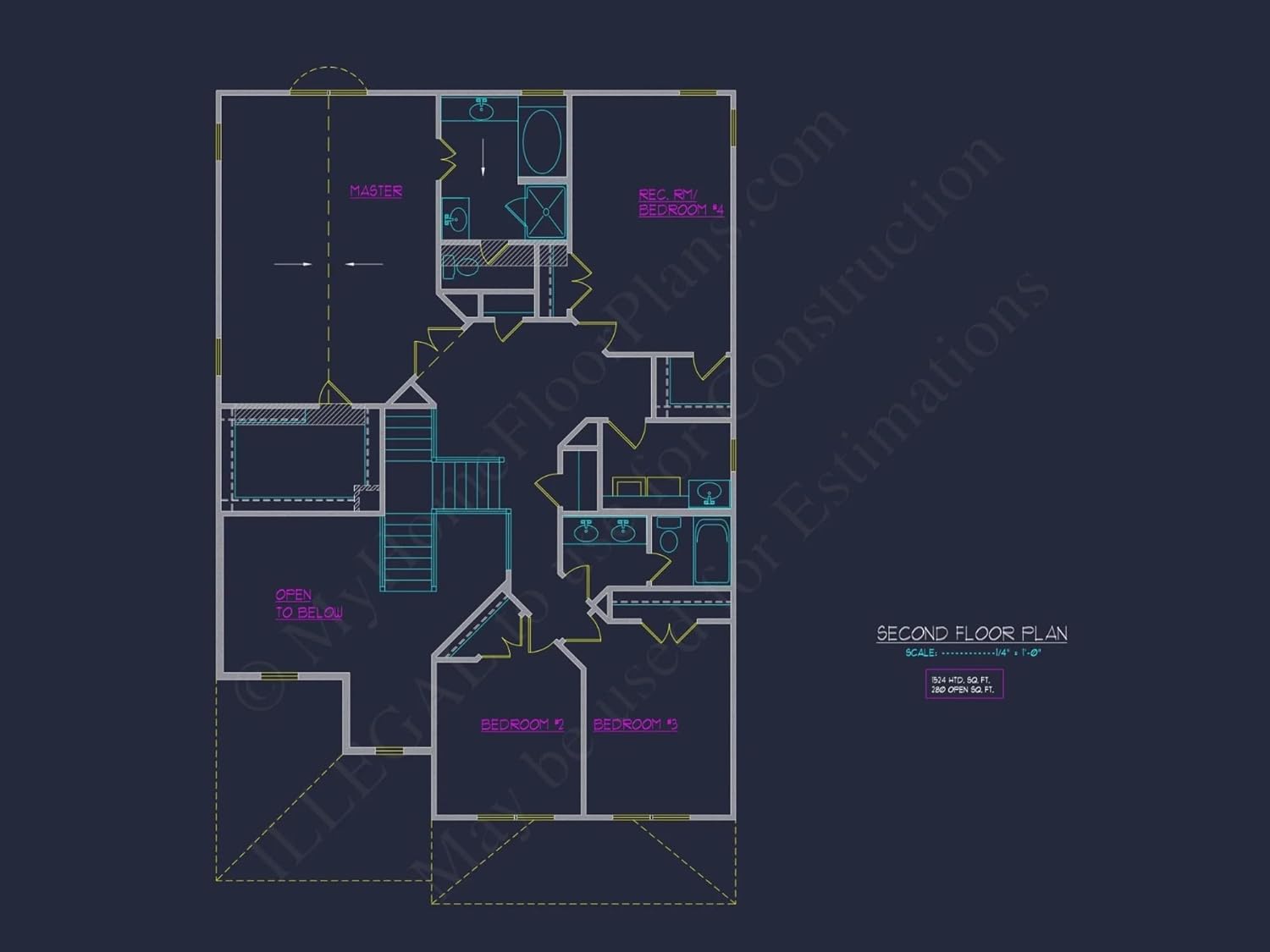 8-1812 House Plan -Modern Farmhouse Home Plan - 4-Bed, 2.5-Bath, 2,500 SF