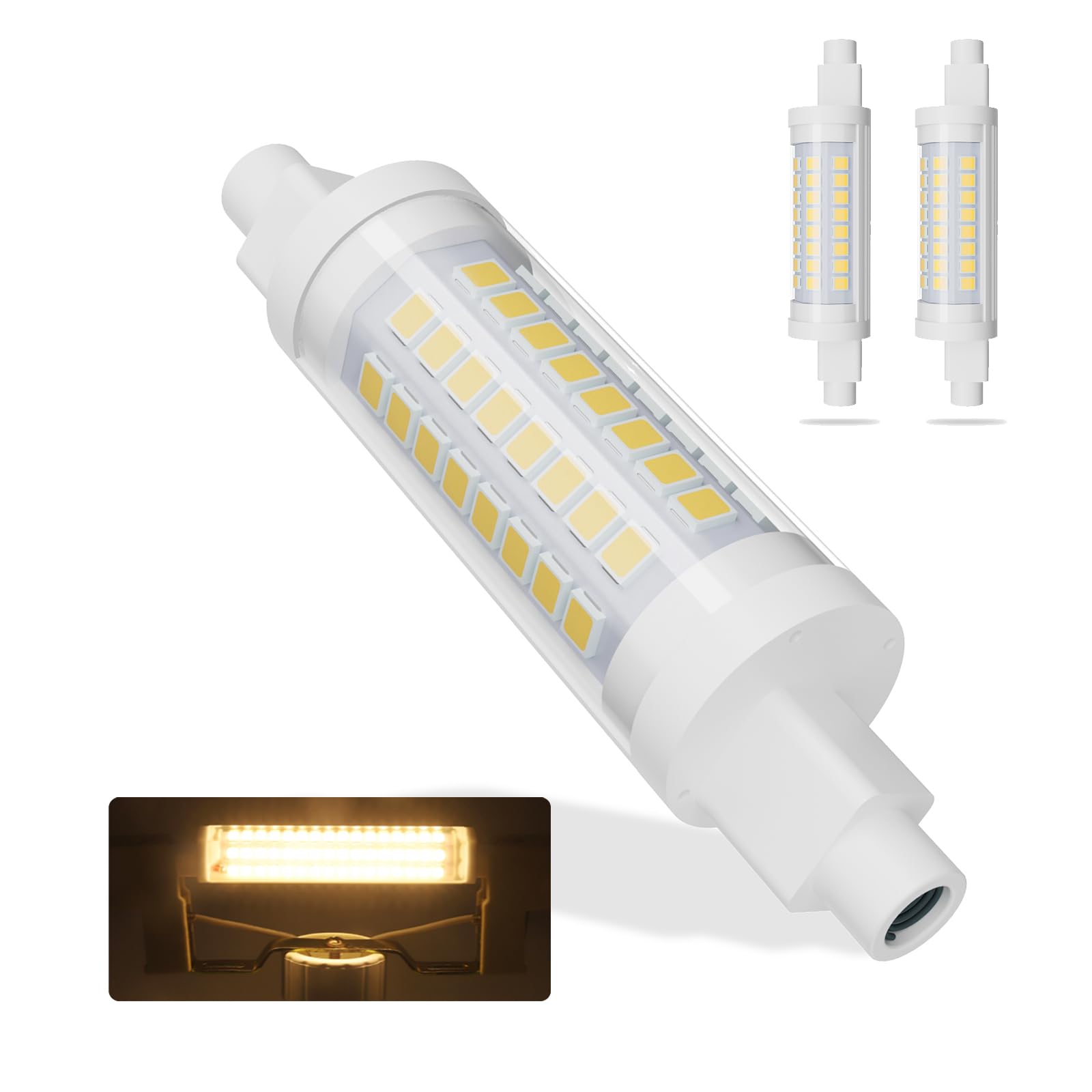 R7S LED 78 mm, Warm White 3000K 7W LED Bulbs R7S 700LM AC 190-260V, Equivalent 70W Halogen Bulbs J78 R7S
