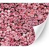 HTV4U Puff Floral Heat Transfer Vinyl Pink Roses, 12" x 12" - Patterned 3D Printed Iron on Vinyl, Heat Press Paper for T-Shirt, DIY Craft