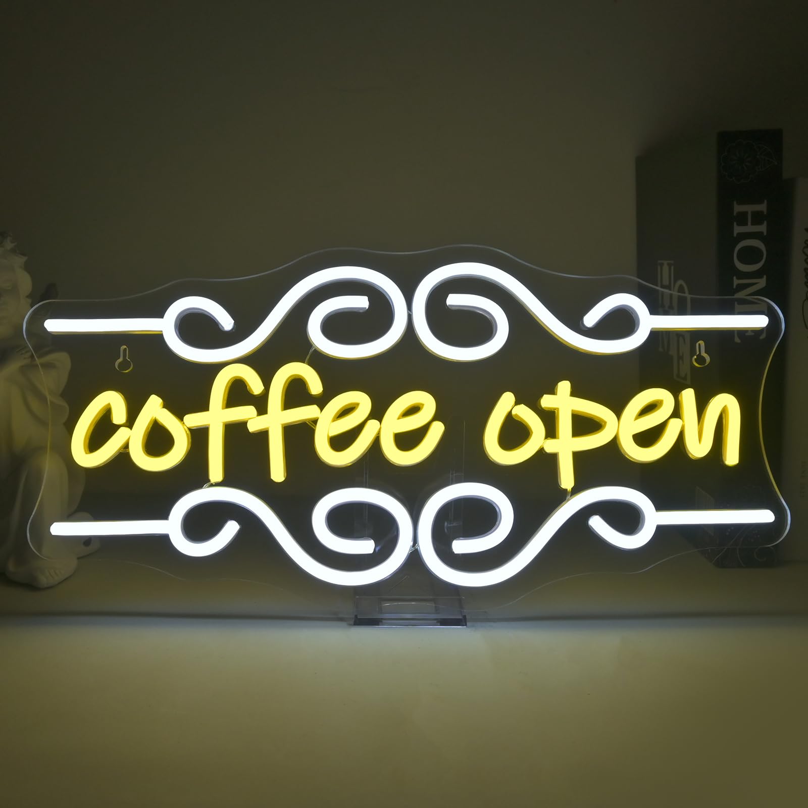 VYXIN Coffee Open Neon Light Sign,Open Neon Sign,Coffee Led Signs Suitable For Decorating Places Such As Cafe,CoffeeShop,Restaurant,Drink Bar,Coffee's Station