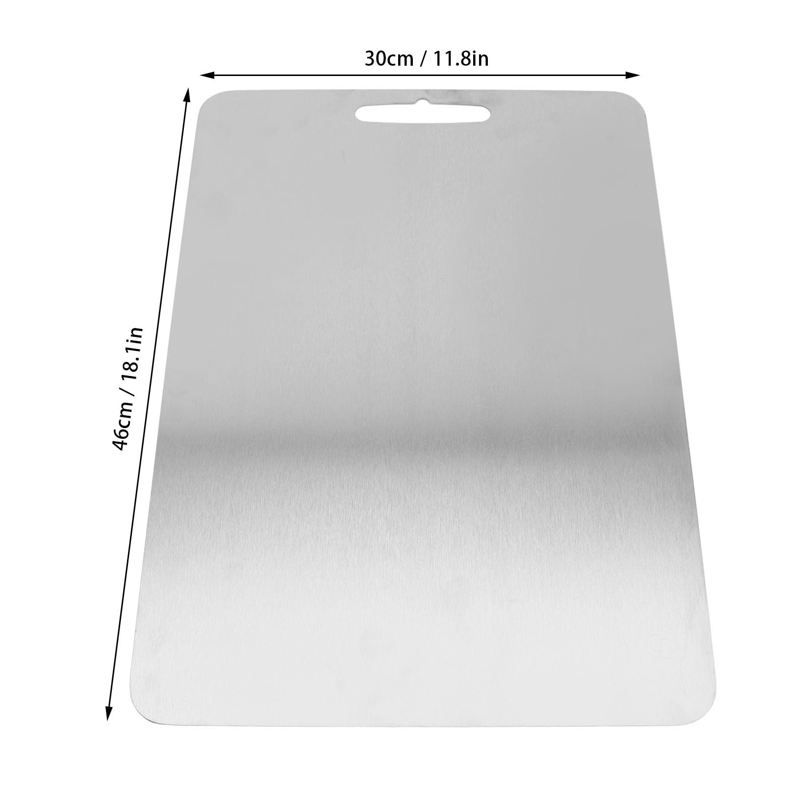 Demeras Ti Tabla de Cortar de Metal, Tabla de Cortar de Cocina Inodora para Verduras, Frutas, Masa de Pan, Fácil de Mantener para Cocineros Caseros (46 * 30cm)