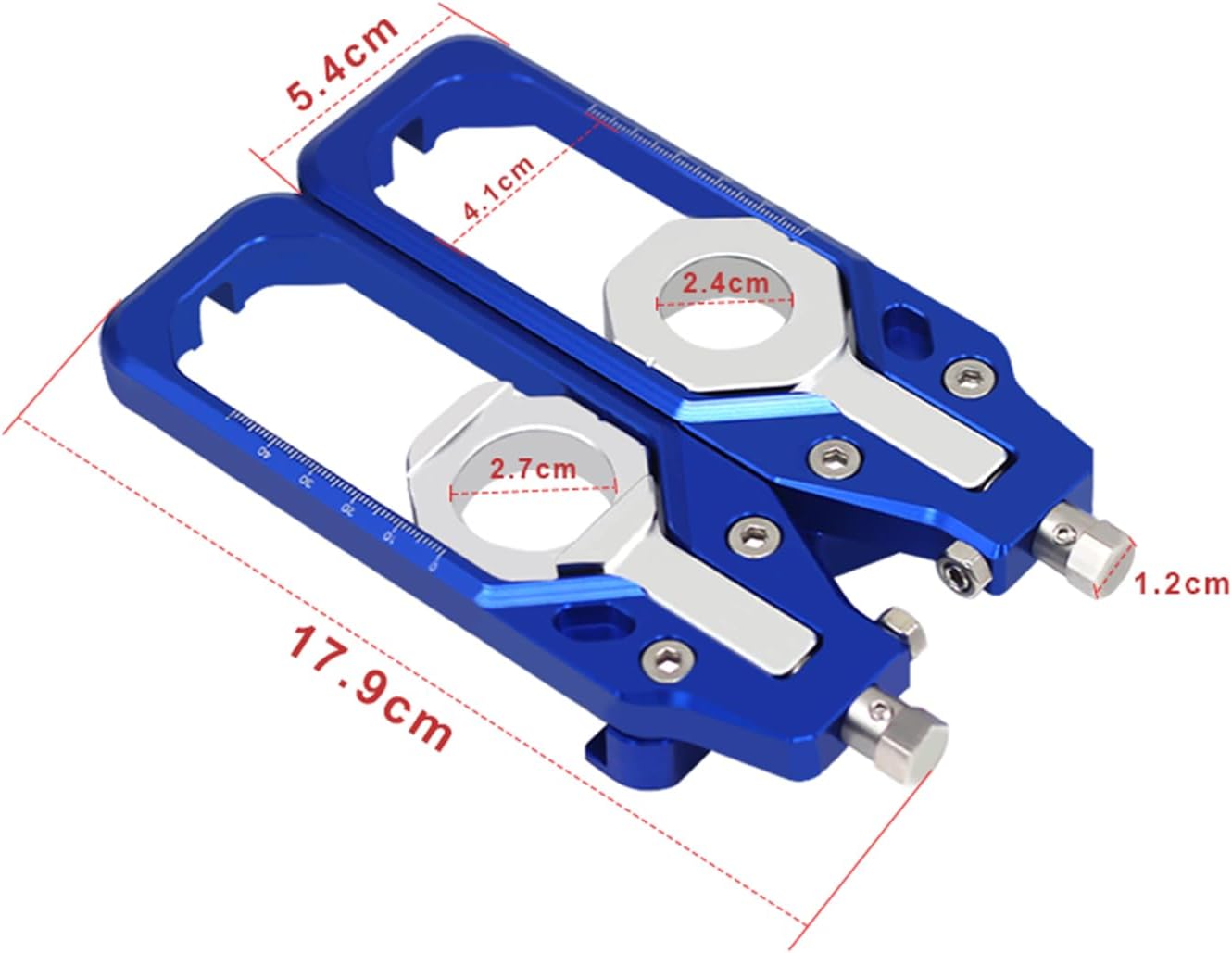MFGZD Motorcycle Billet Rear Axle Blocks Adjuster,2 PCS CNC Aluminum Rear Axle Blocks Chain Adjuster Compatible With BMW S1000R S1000RR S1000 S 1000 RR 2018-2024 M1000R S1000XR (Blue)