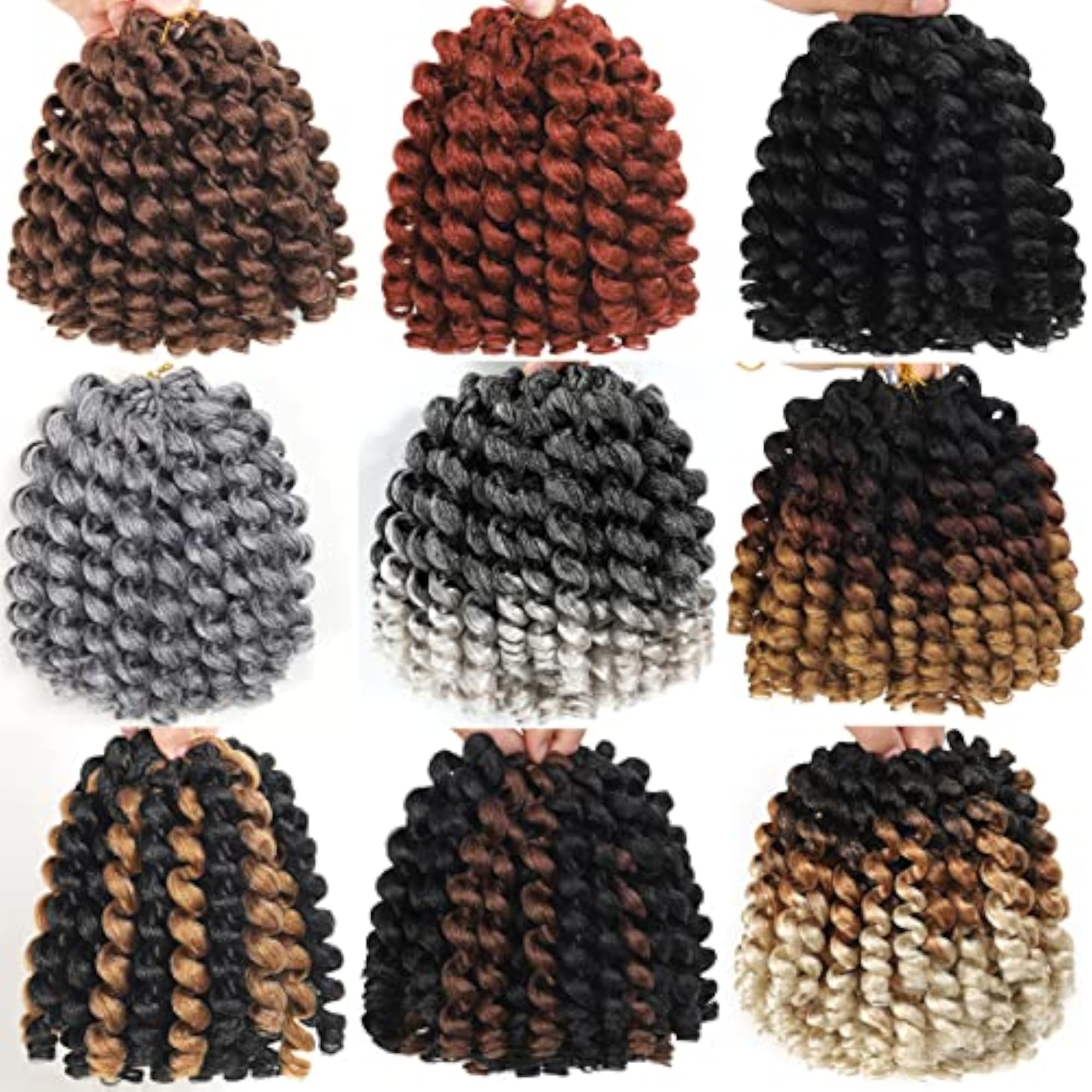 3 Packs 2X Ringlet Wand Curl Jamaican Bounce Synthetic Hair Extensions