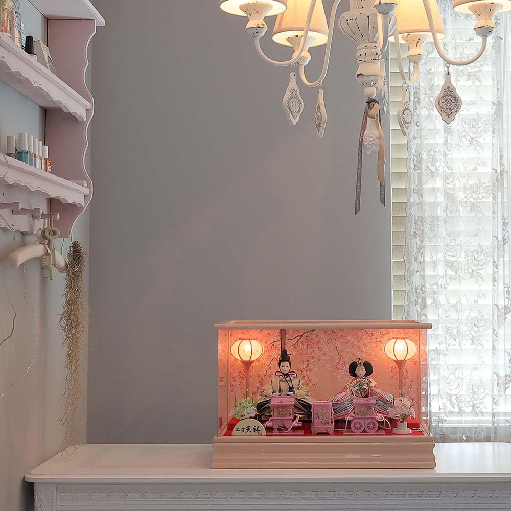 Amazon.co.jp: 人形工房天祥 雛人形 ケース飾り 親王飾り 間口（横幅