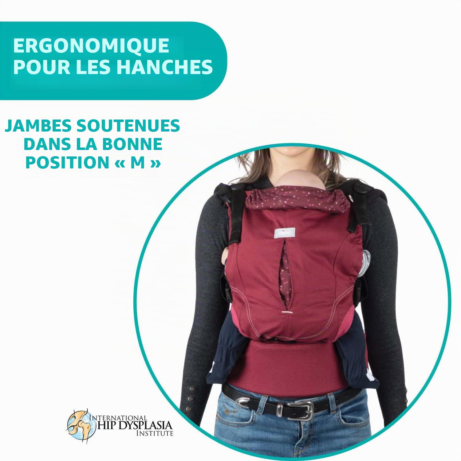 Chicco Myamaki Fit Porte-Bébé Physiologique et Multi-Position, Soutien du Dos et de la Nuque - de la Naissance à 15 kg - Burgundy Powder