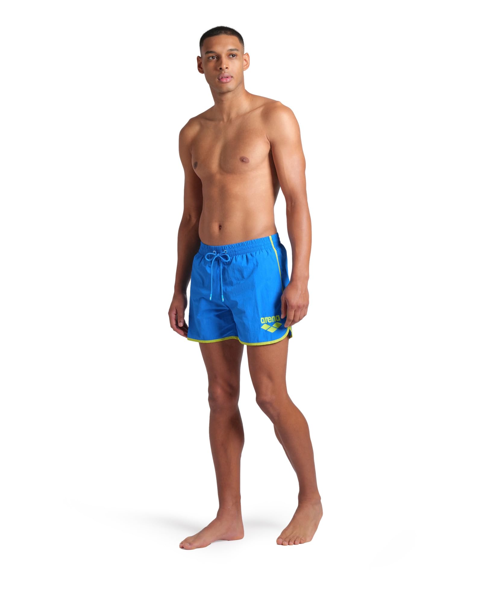 ARENA Men's Big Logo Borders Beach Short Short de Playa Hombre (Pack de 1)