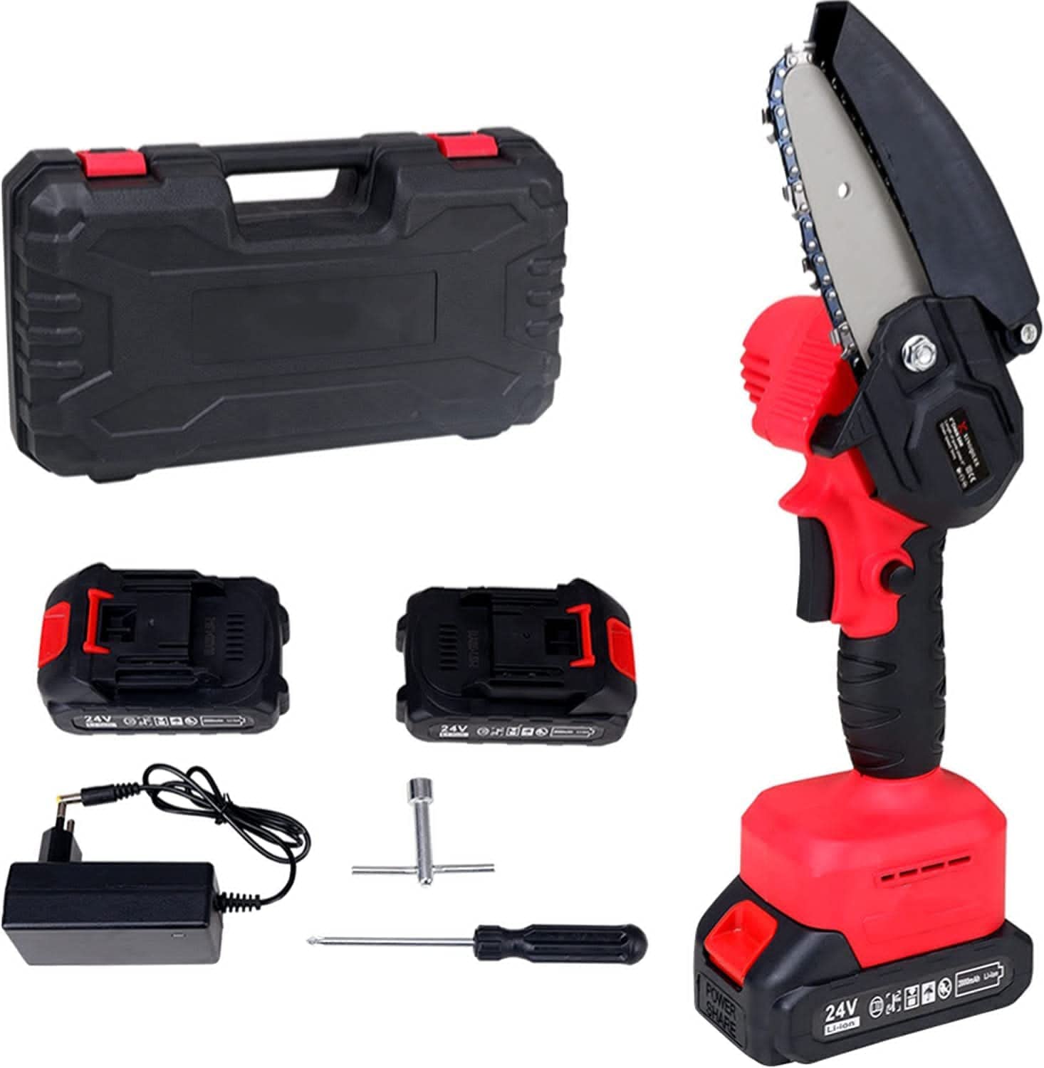 Sponsored Ad - 24V Cordless Chainsaw Procut One Hand Lightweight Portable Battery Operated 4inch Mini Chain Saw for Pruning Tree Branch Wood Cuttingn With 2 Pc Li-ion Chargable Batteries with charger
