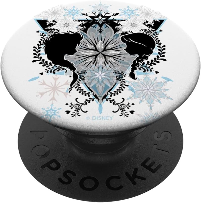 Disney Frozen Elsa And Ana Silhouette Boho Snowflake PopSockets MagSafe PopGrip for iPhone