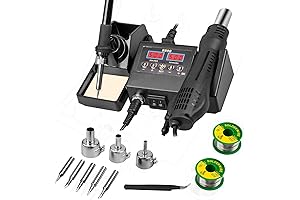 Advanced 14pcs Soldering Station with Hot Air Functions