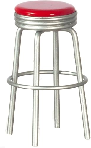 Miniatura 3 de Dollhouse 1950's Retro Mobiliario de cocina con mostrador rojo