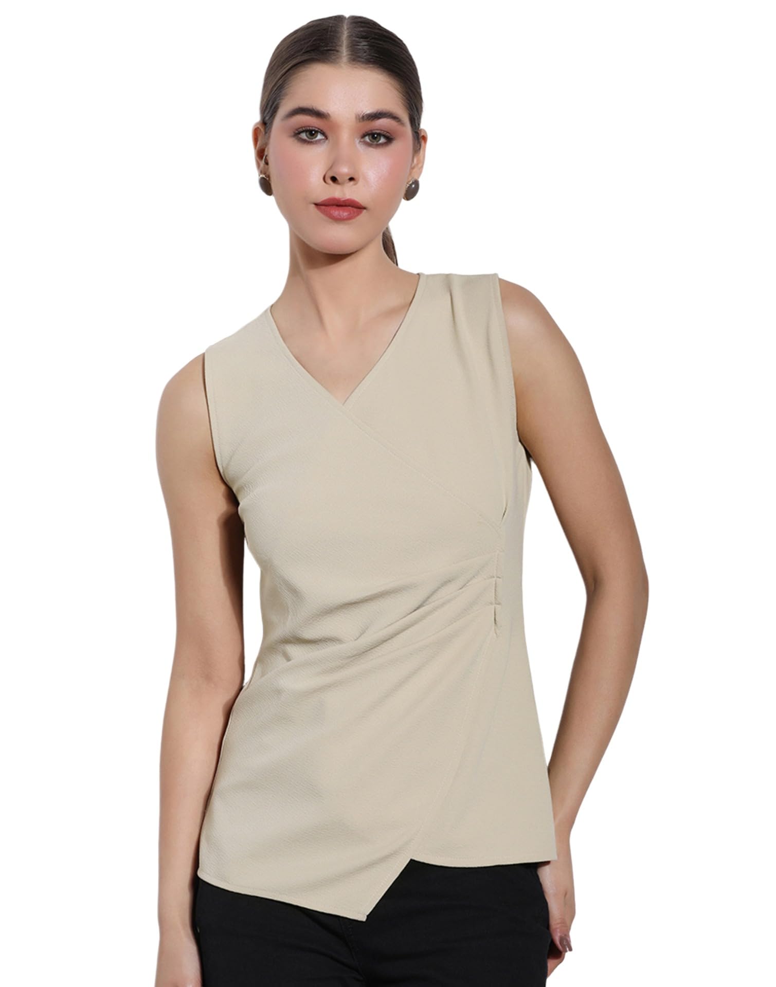 selvia Women's V Neck Sleeveless Regular Fit Top, Tops for Women Western-picture-37